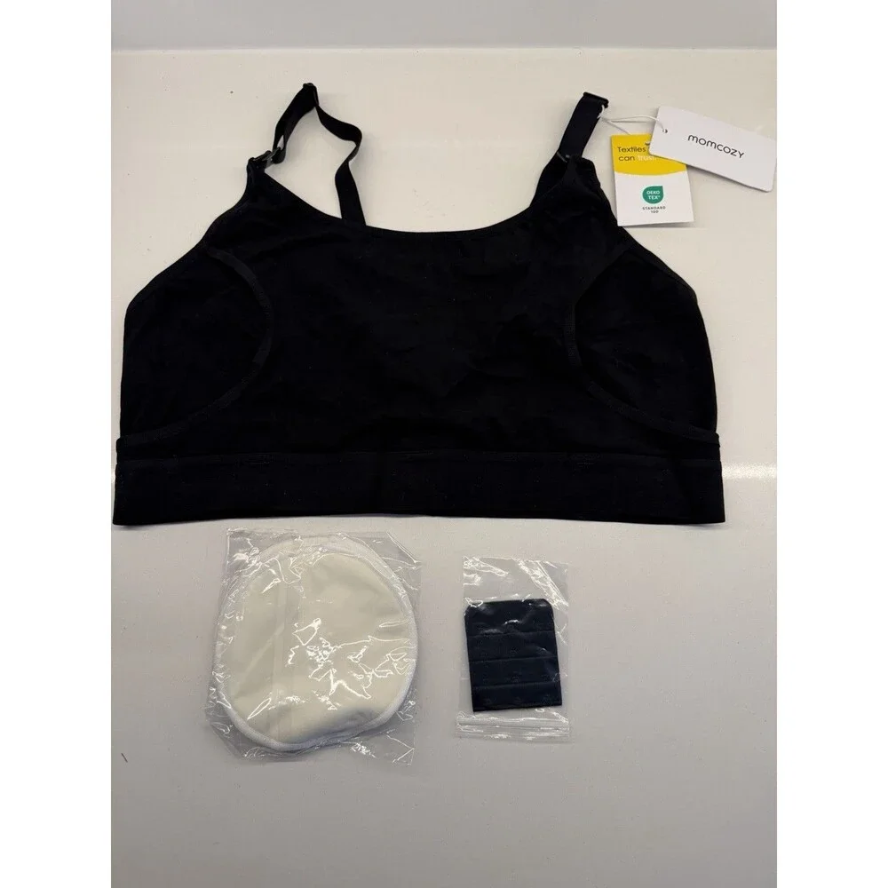 NEW NWT Momcozy Nursing and Pumping Bra Complete with Extender, Pads -Xlarge